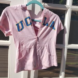 UCLA Pink Zip Up Tshirt Women's Size XS, Kids L